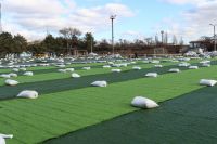 Открытие нового футбольного поля в Саках