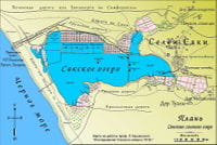 Схема Сакского озера 1916